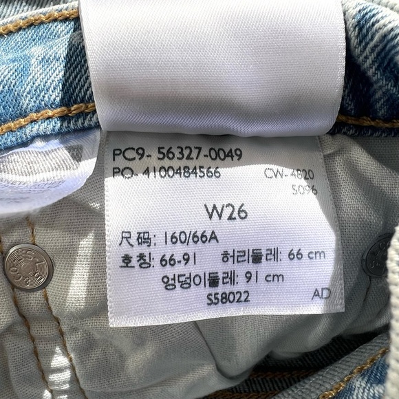 Levi’s 501 high-rise jeans in tango size 26 light wash - Picture 5 of 6